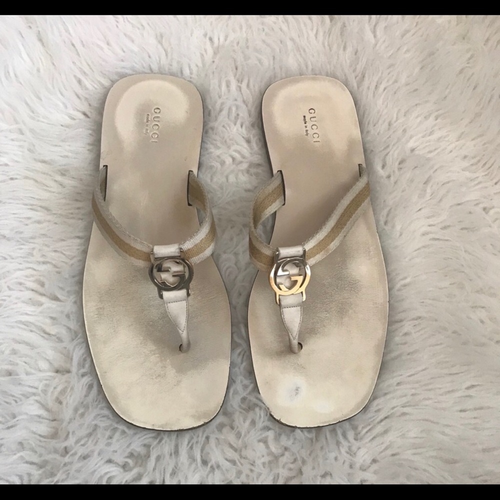 Gucci GG Thong Sandals size 8.5